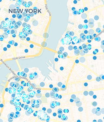 Dropoff data points are shown in blue.